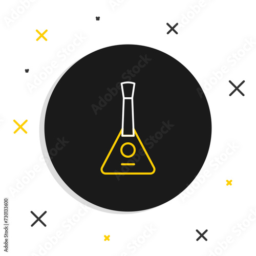 Line Musical instrument balalaika icon isolated on white background. Colorful outline concept. Vector