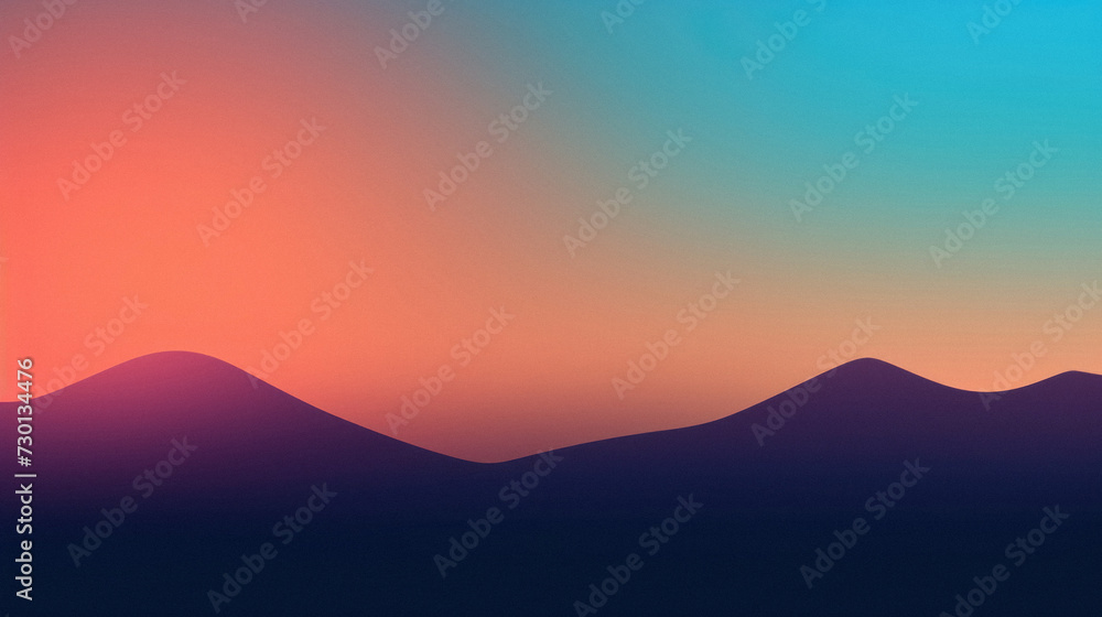 Abstract background of color gradient and wavy line.
