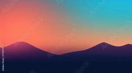 Abstract background of color gradient and wavy line. © Synthetica