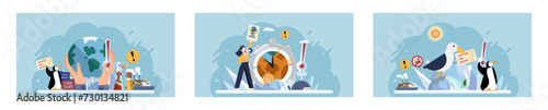Climate change. Save the planet. Vector illustration Combatting climate change requires collaborative efforts from all nations Earth pollutions impact highlights urgency adopting eco-friendly