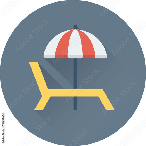 Sunbathe Vector Icon