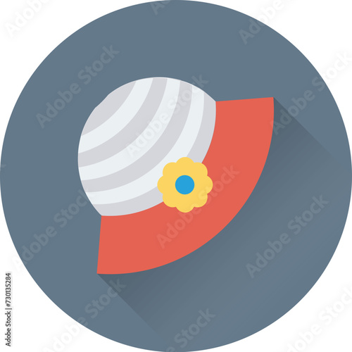 Beach Hat Vector Icon
