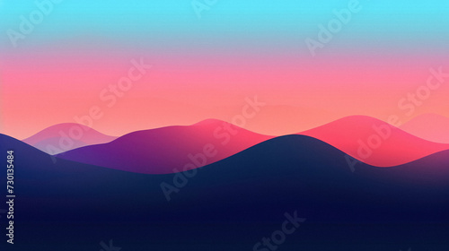 Abstract background of color gradient and wavy line.