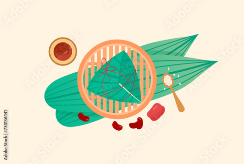 Celebrate Chinese Dragon Boat Festival illustration