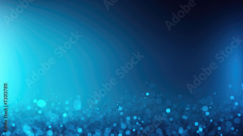 Abstract blue background with bokeh lights and water drops.