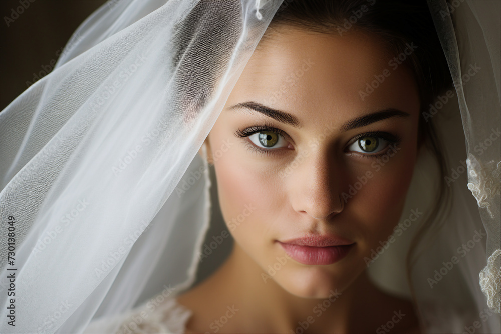 Generative ai collage of charming lady bride prepare for wedding ceremony Generative ai collage of charming lady bride prepare for wedding ceremony