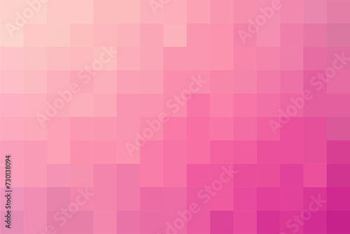 Pink pixel background, gradient abstract tile background. Rectangular colourful check pattern.