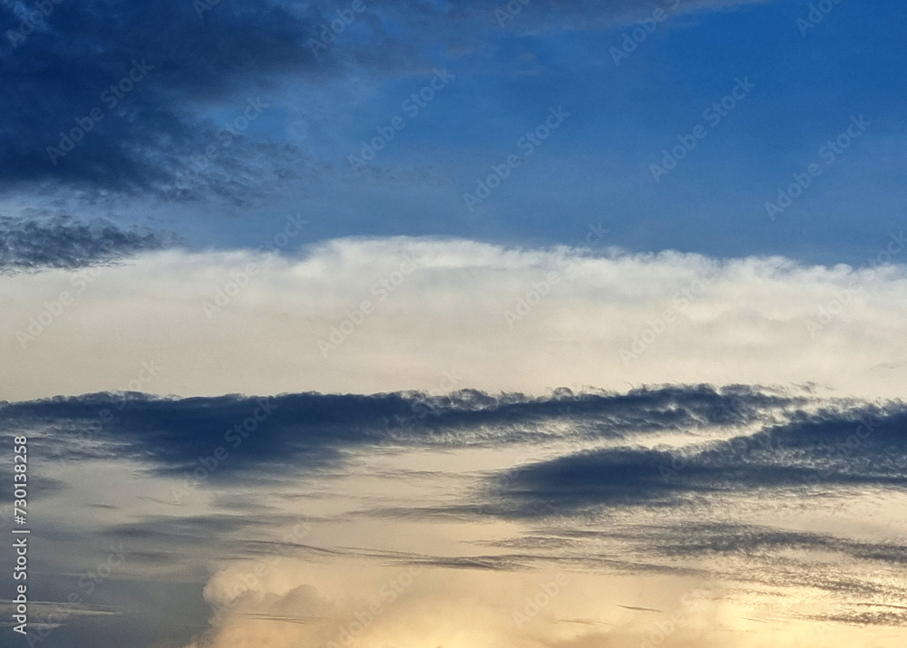 Obraz premium The perspective of clouds in the blue sky backgrounds