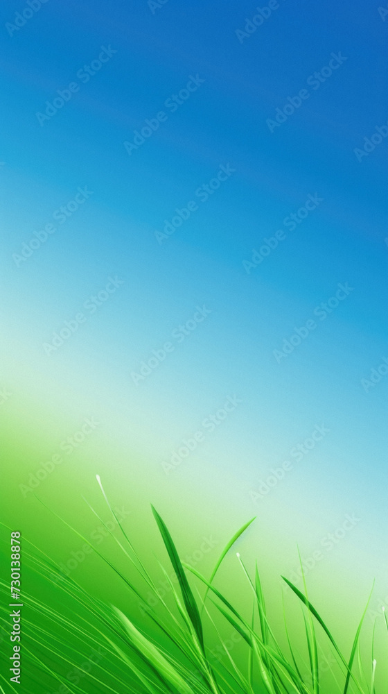 Green grass on blue sky background with copy space for your text. Green grass on blue sky background with copy space for your text.