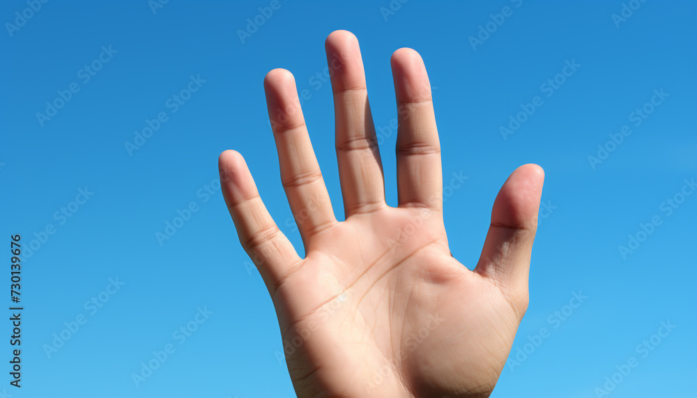 Hand sign of peace symbolizes love and success in nature generated by AI Hand sign of peace symbolizes love and success in nature generated by AI