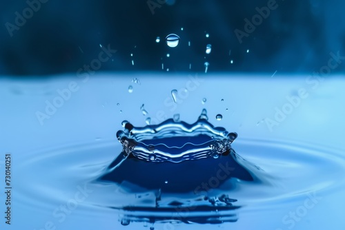 drop of water on water background or close up