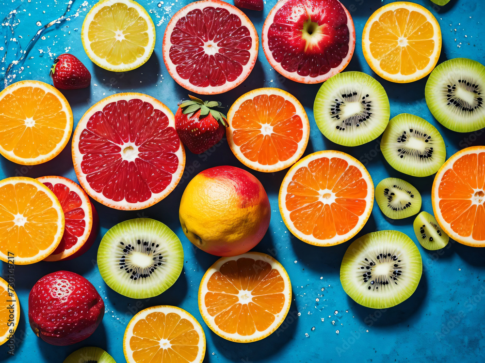 background of fruits citrus, generative ai. background of fruits citrus, generative ai.