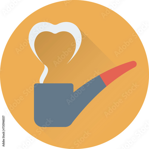 Smoking Pipe Vector Icon 