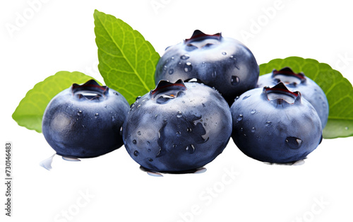 Showcasing Luscious Blueberry on White Background
