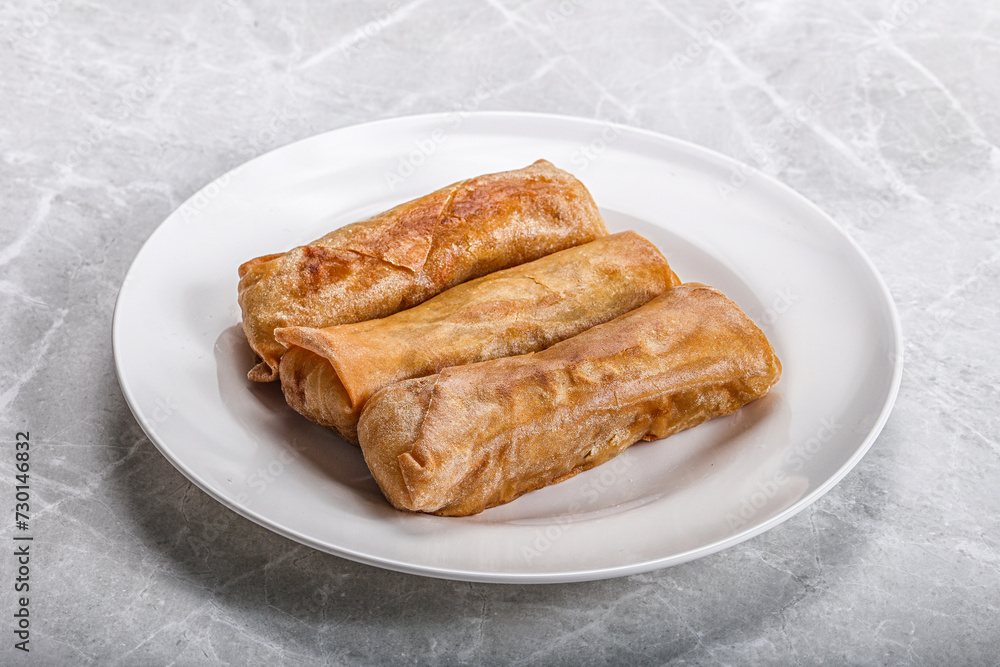 Traditional crispy fried stuffed springroll Traditional crispy fried stuffed springroll