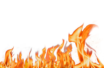 Fire flame, transparent