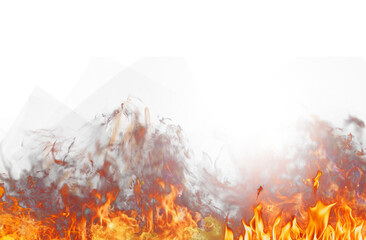 Fire flame, transparent