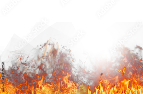 Fire flame, transparent