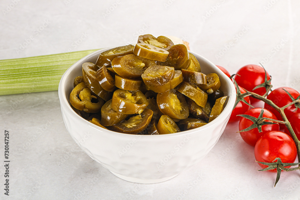Sliced canned jalapeno pepper Sliced canned jalapeno pepper