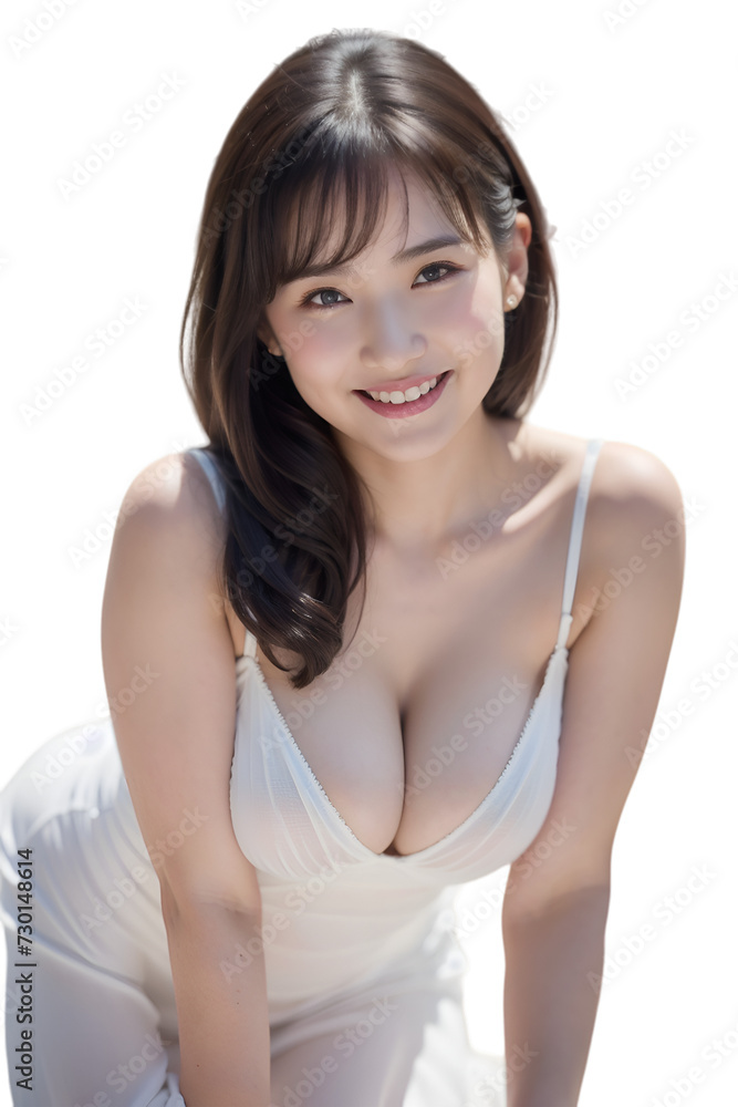 Sexy asian woman on transparent background Sexy asian woman on transparent background