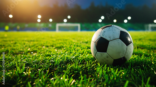soccer ball on grass © daniel