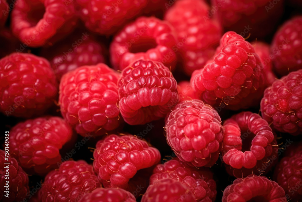 Fresh organic raspberry close up Fresh organic raspberry close up