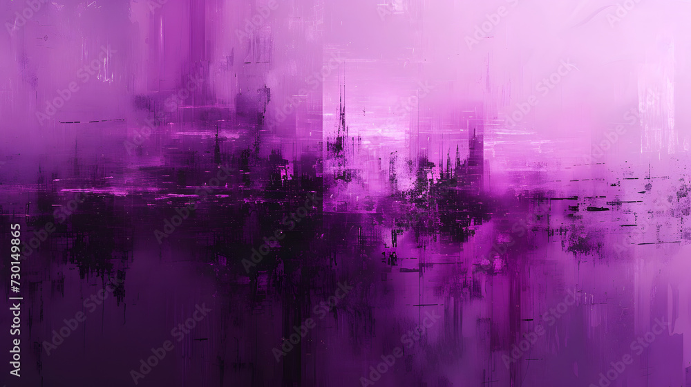 Obraz premium purple abstract glitch art