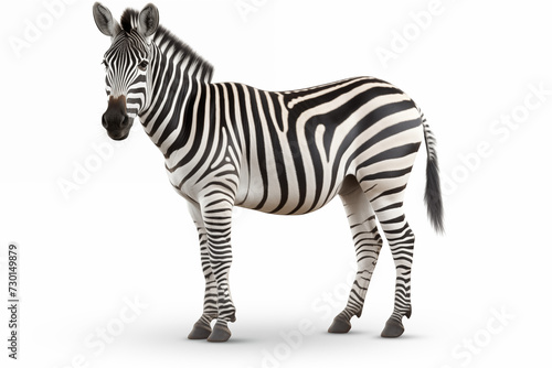 zebra isolated on white background photo