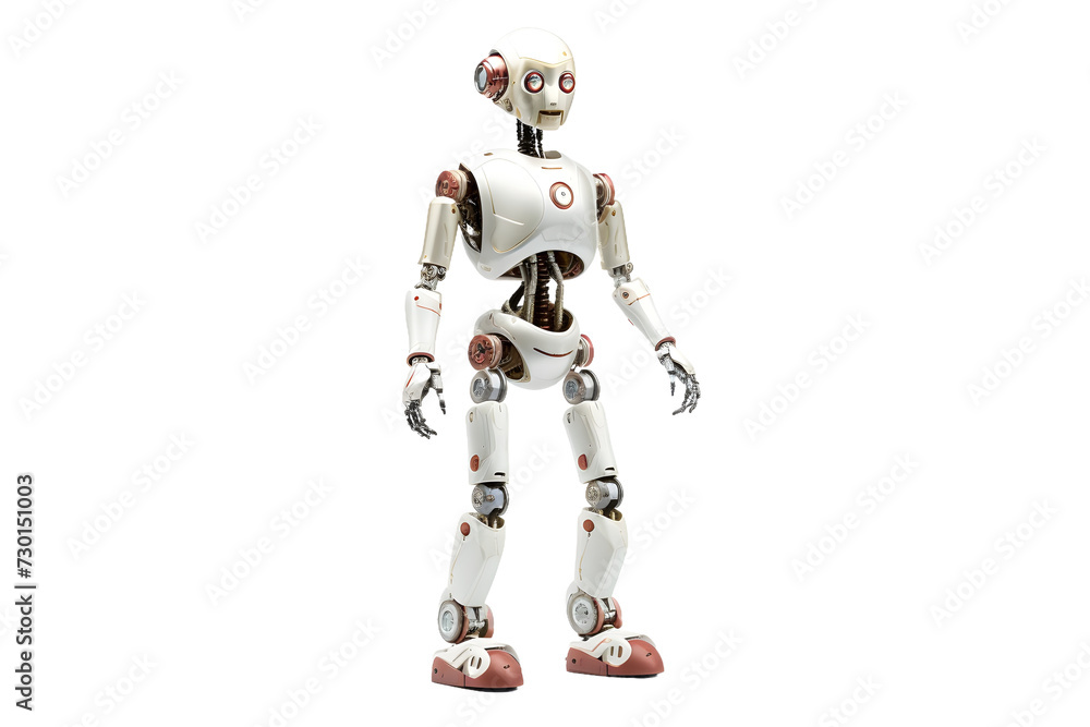 humanoid robot stand isolated on transparent background humanoid robot stand isolated on transparent background