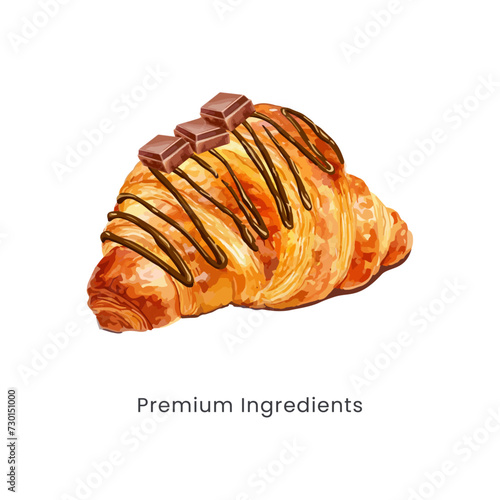 Hand drawn vector illustration of pastry