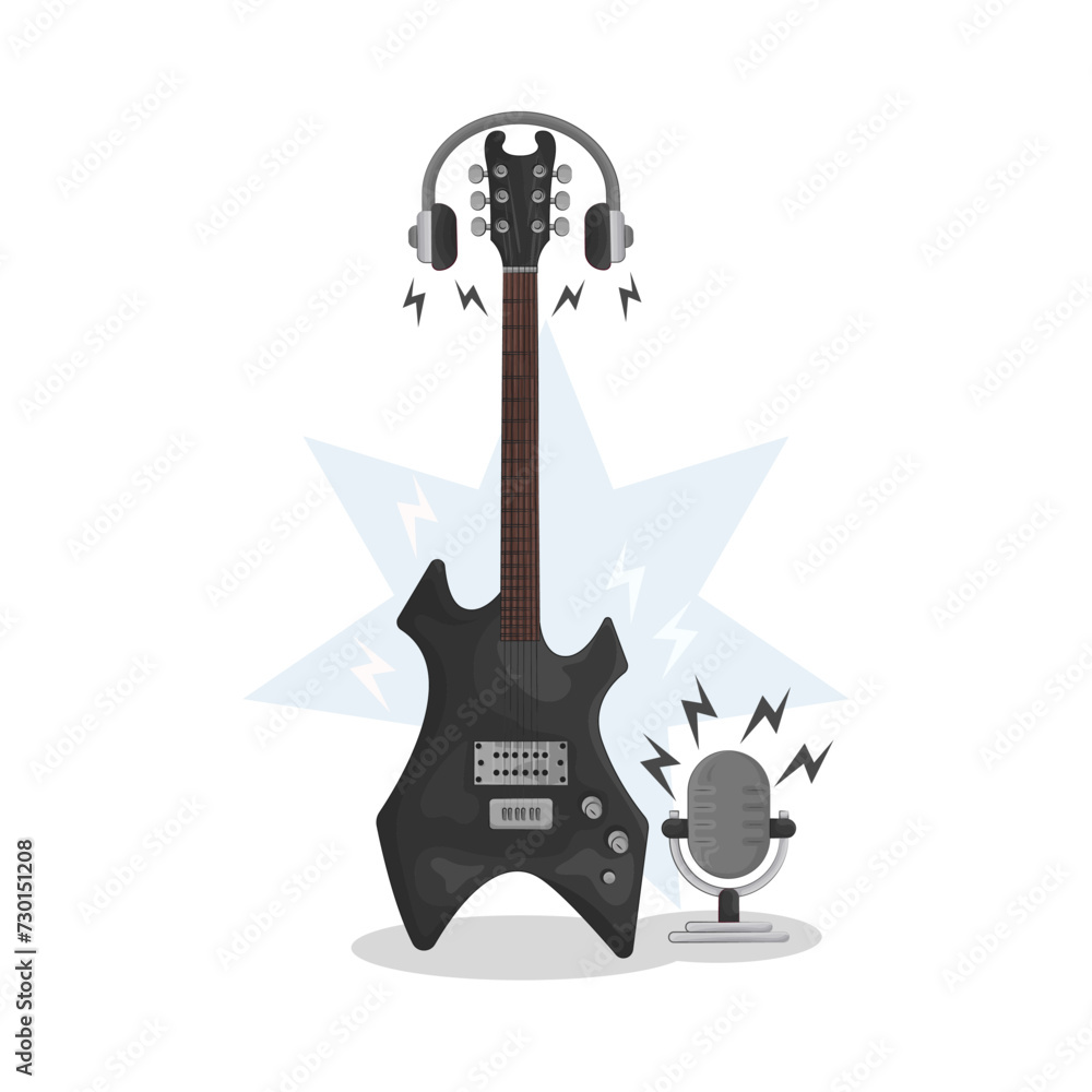 Illustration of electric guitar Illustration of electric guitar