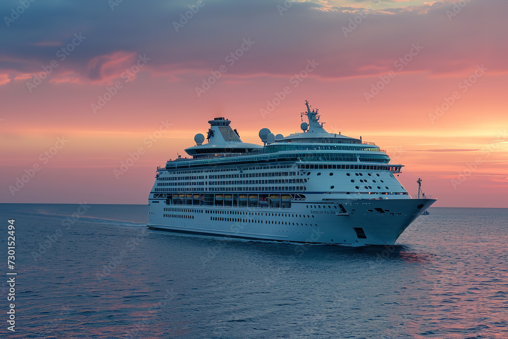 cruise ship at sunset cruise ship at sunset