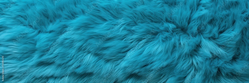 Cyan plush carpet