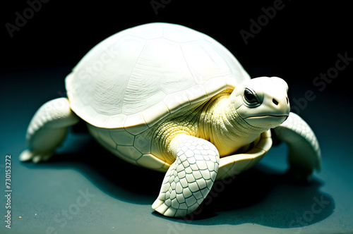 the rare white turtle was captured