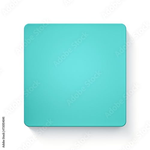Cyan square isolated on white background © GalleryGlider