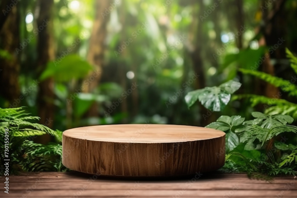 Forest Inspired Podium for Eco Product Showcase Forest Inspired Podium for Eco Product Showcase