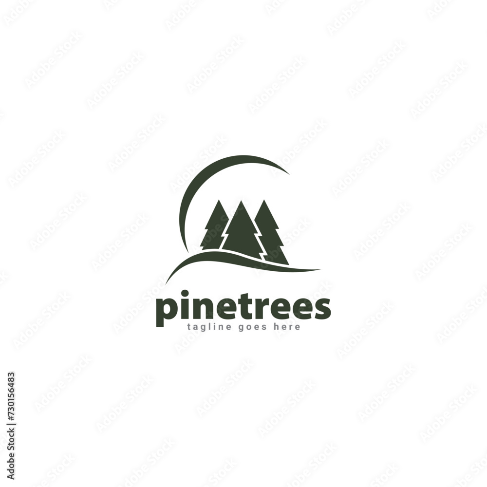 pine logo icon vector template. pine logo icon vector template.