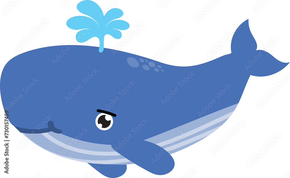 Fototapeta premium cute whale cartoon, sea animal