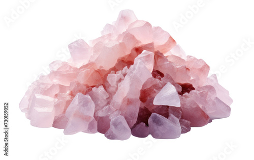 Pink Crystal Salt Nature Precious Mineral Gem Isolated on a Transparent Background PNG.