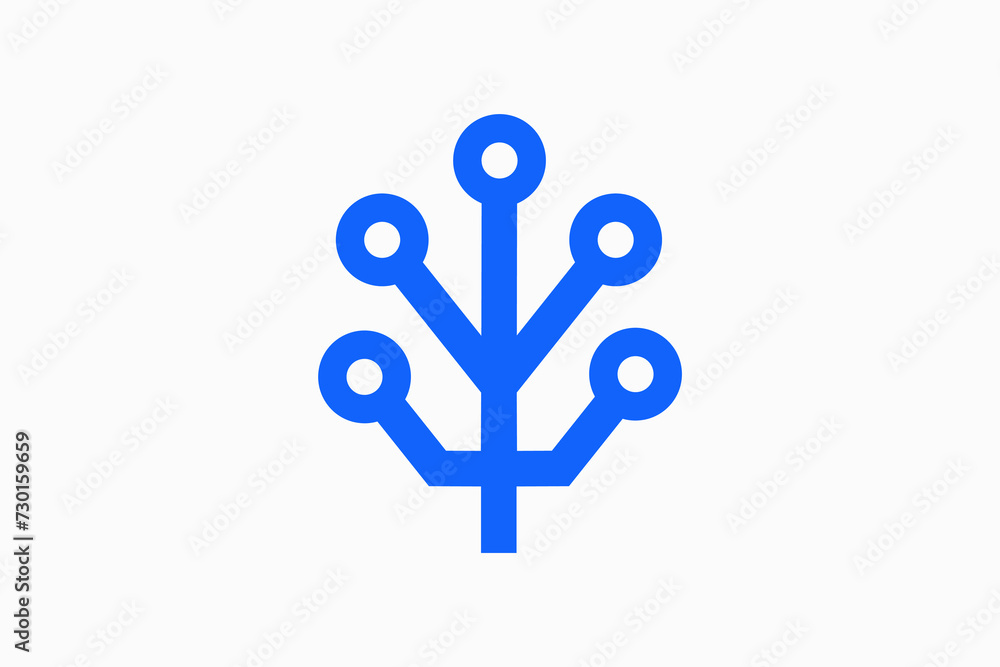 tree circuit board logo vector premium sign template tree circuit board logo vector premium sign template
