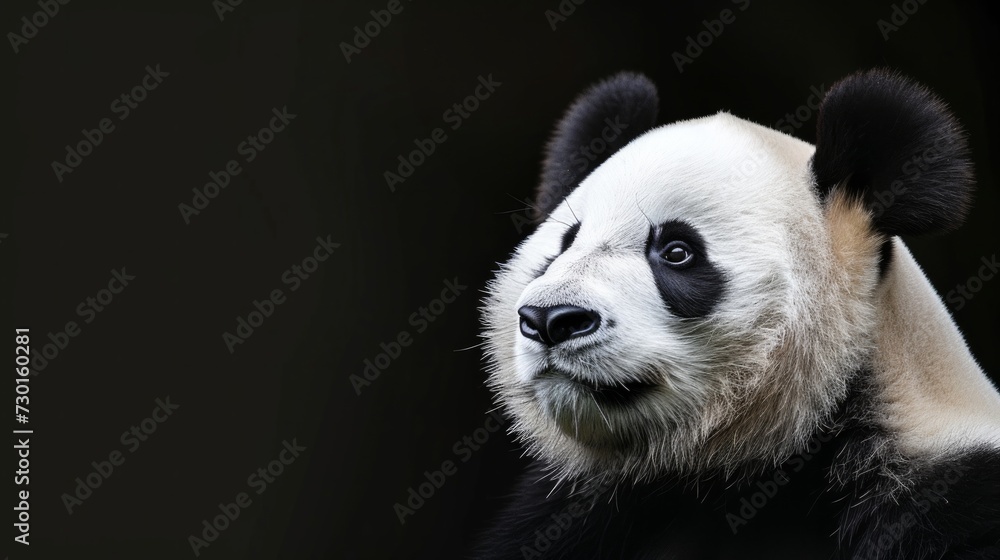 Naklejka premium A panda stands as a symbol of conservation and preservation efforts