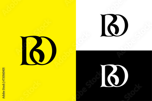 Fotografie Letter BO logo design template