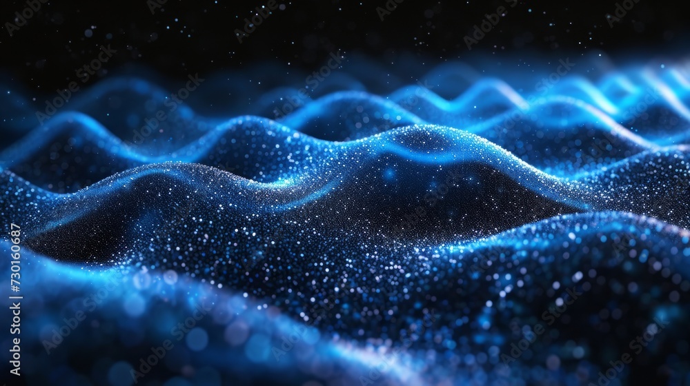 Vibrant, flowing digital waves symbolize the dynamic nature of tech innovation