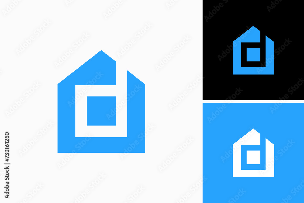 D Home logo vector premium sign template D Home logo vector premium sign template