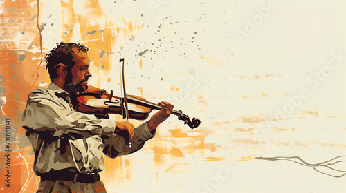 violin player vector