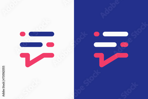 chat with data Vector Logo Premium 