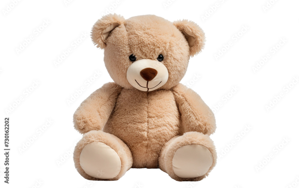 Plush Teddy Bear Isolated Against White Background