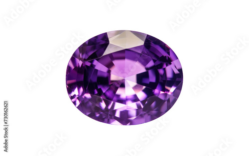 Exquisite Purple Sapphire Nature Royal Jewel Isolated on a Transparent Background PNG.