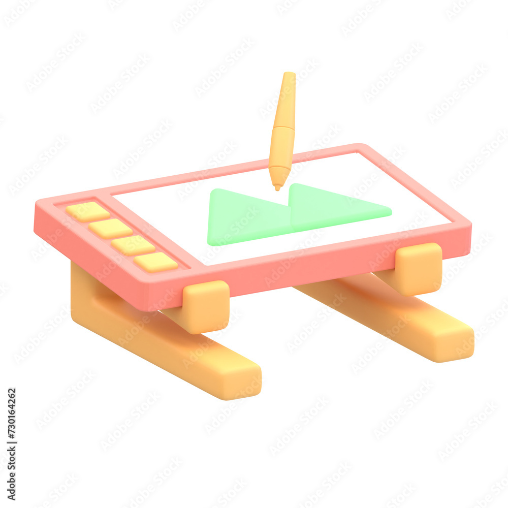 Illustration drawing with a graphic tablet Illustration drawing with a graphic tablet