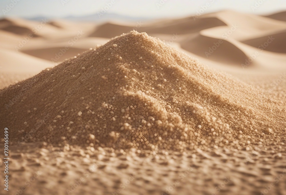 Pile desert sand isolated on white background